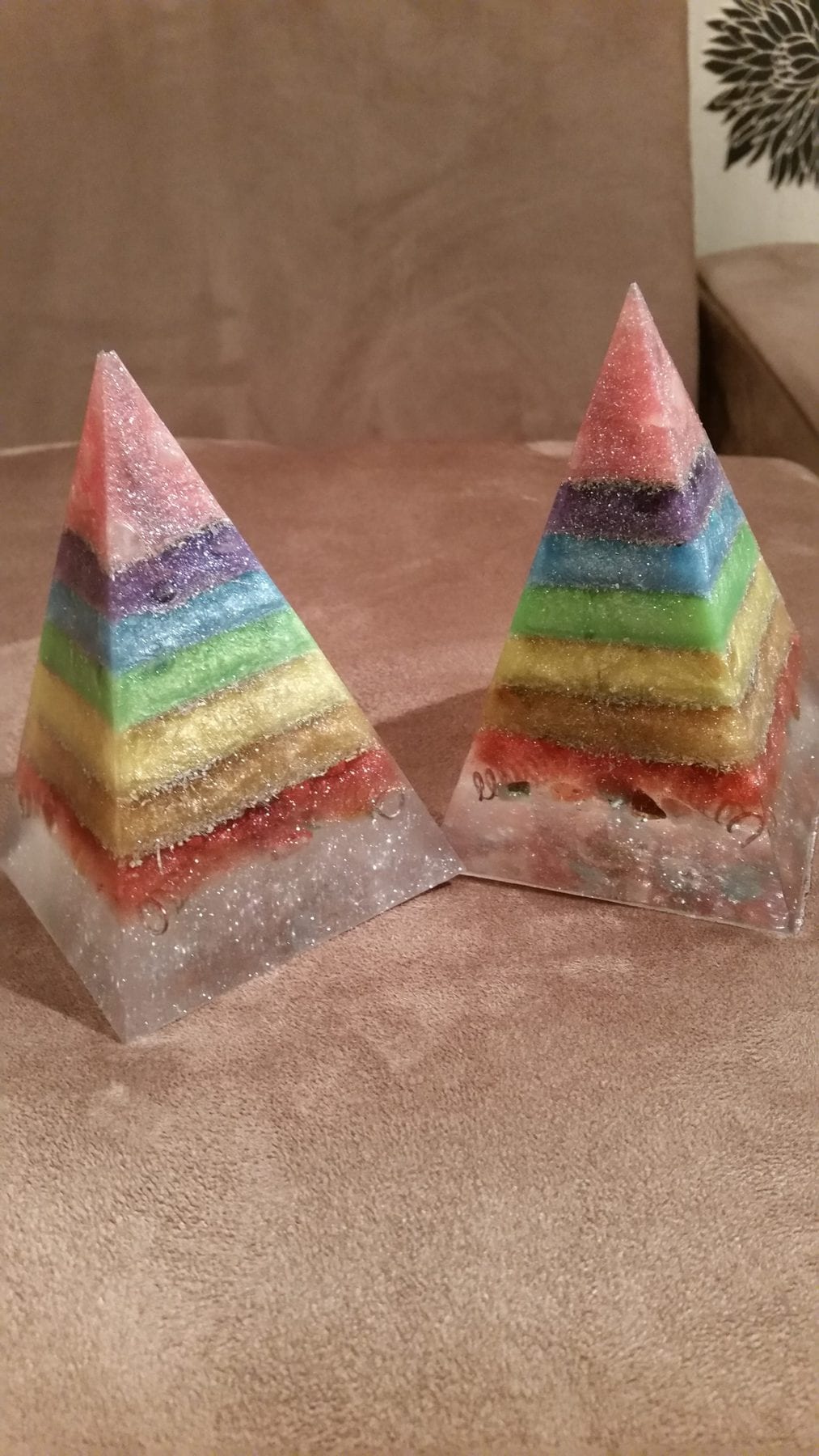 Nubian Chakra Orgonite Pyramid - Image 2
