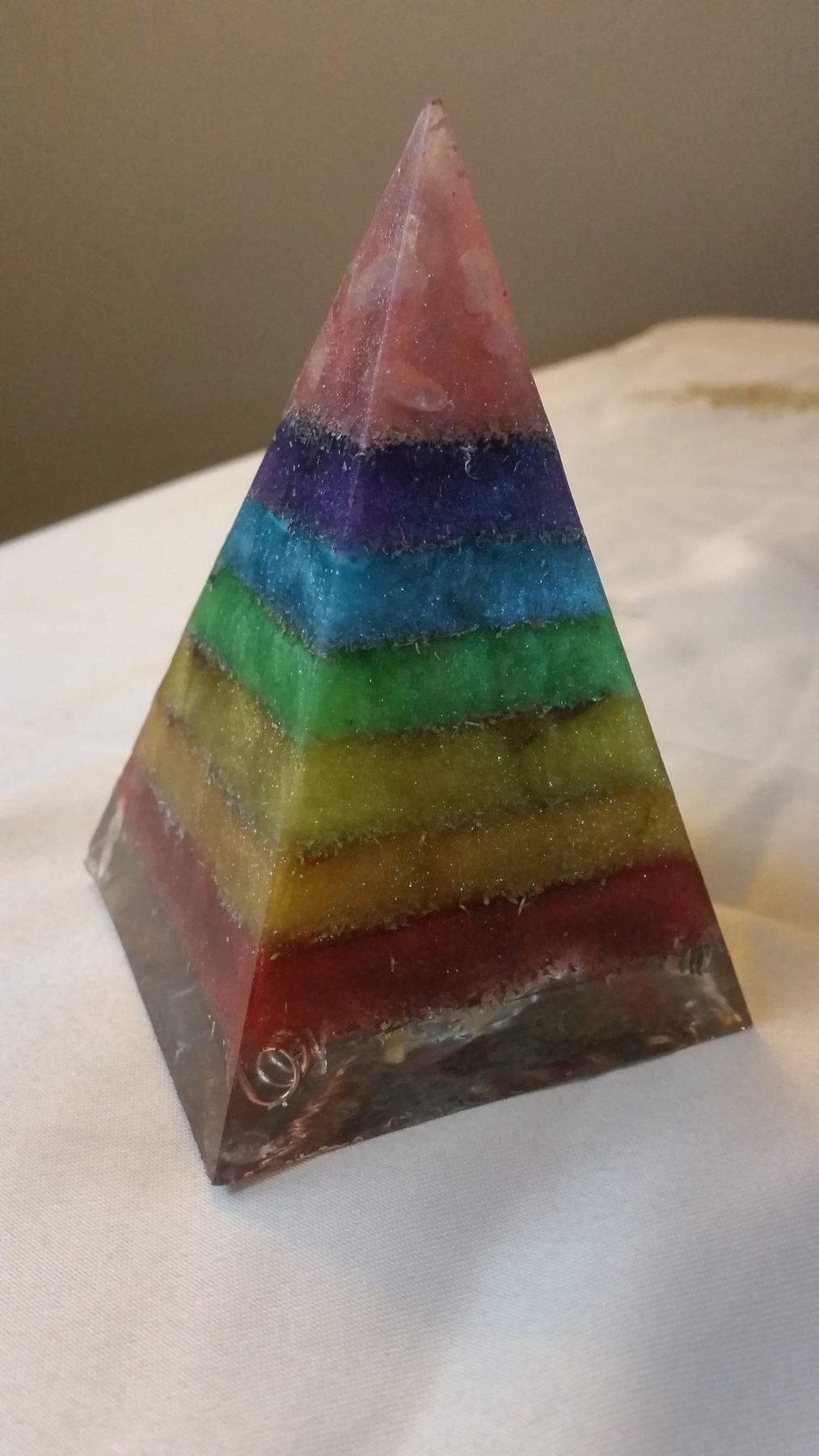 Nubian Chakra Orgonite Pyramid