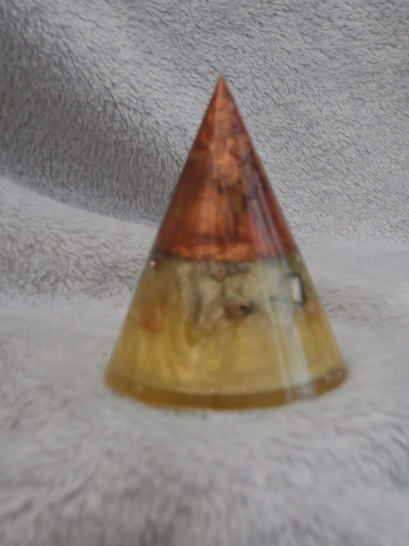 Gold & Yellow Orgonite Cone